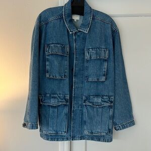 Favorite Daughter Denim Cargo Jacket